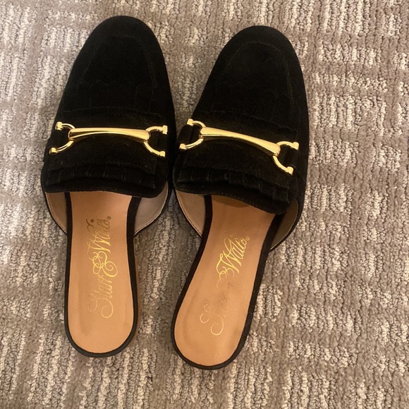Starr & Wales Suede black mules - Picture 2 of 4